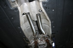 Audi S6 exhaust install.